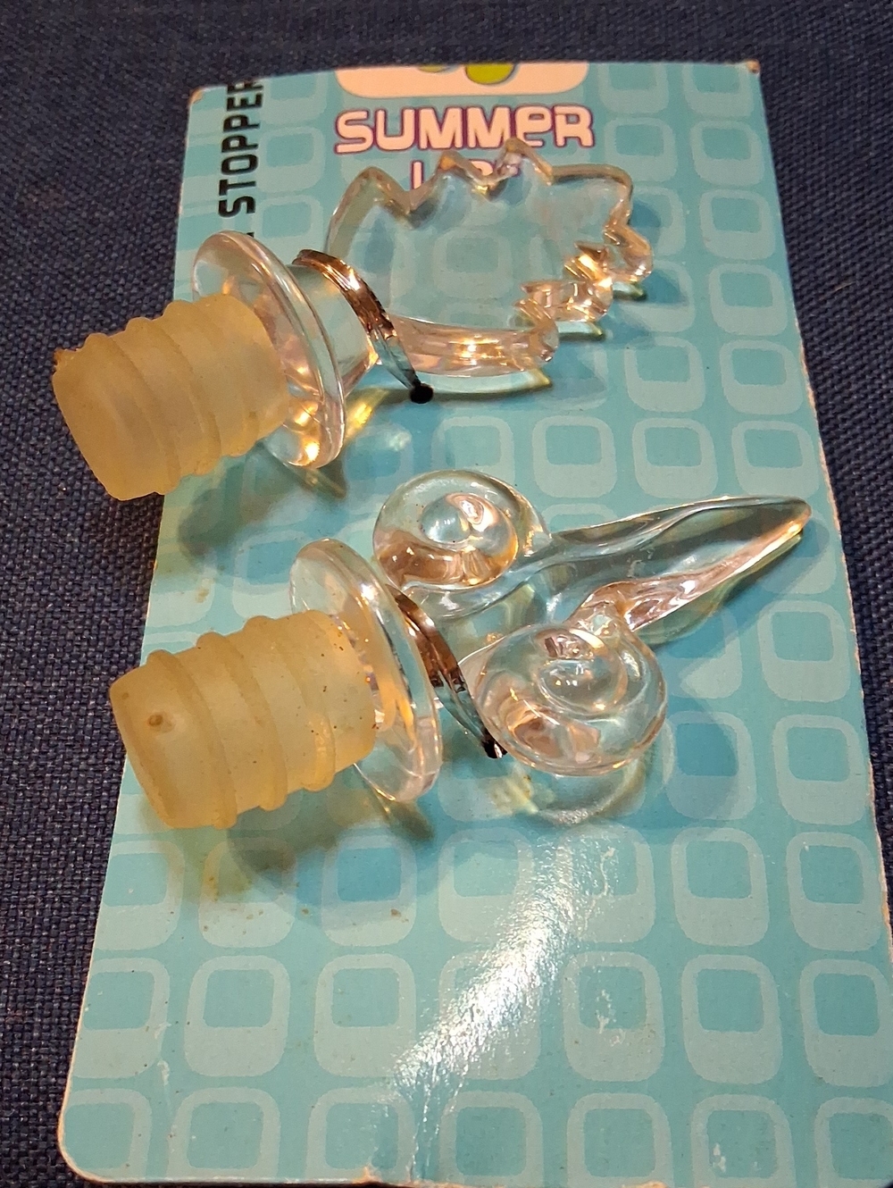 Clear Pineapple & Scissors Kids Wine Bottle Stoppers - Set of 2